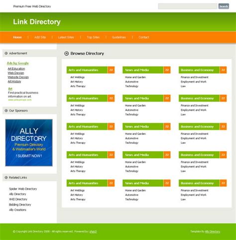 template by free phpld templates|Web Directory PHPLD Theme .
